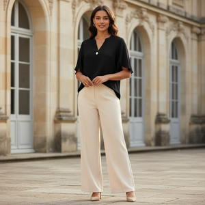 Chemise à col en V
