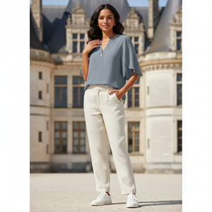 Chemise à col en V