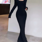 Women Elegant Long Sleeves Dress