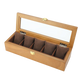 Wooden Vintage Watch Box with Display Window (Five Slots)
