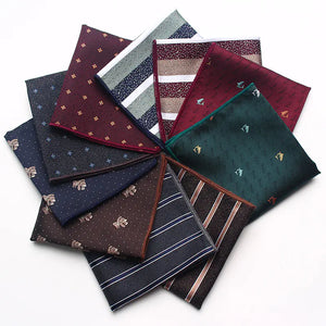 Striped Floral Pocket Square