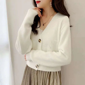 Short Cardigan Sweater Top